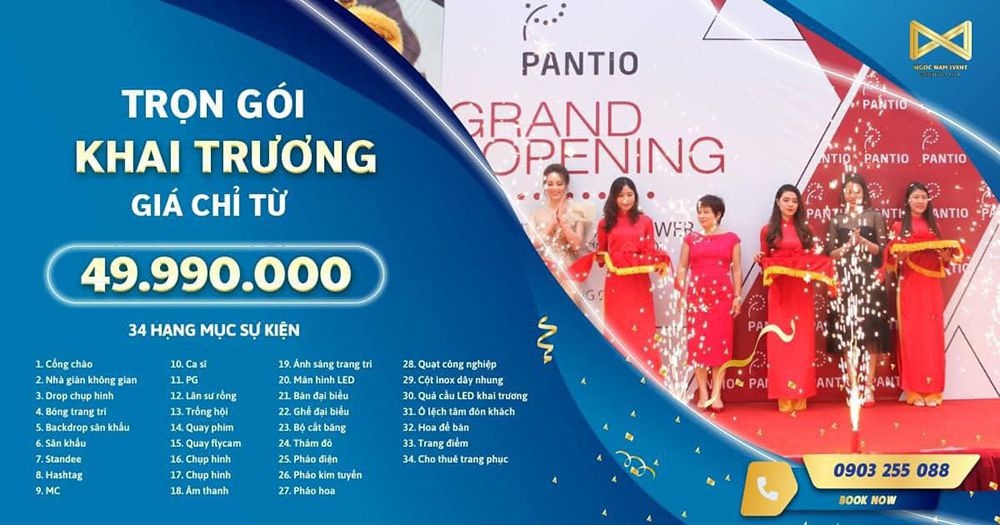 Tổ chức sự kiện khai trương cửa hàng trọn gói chuyên nghiệp thành công
