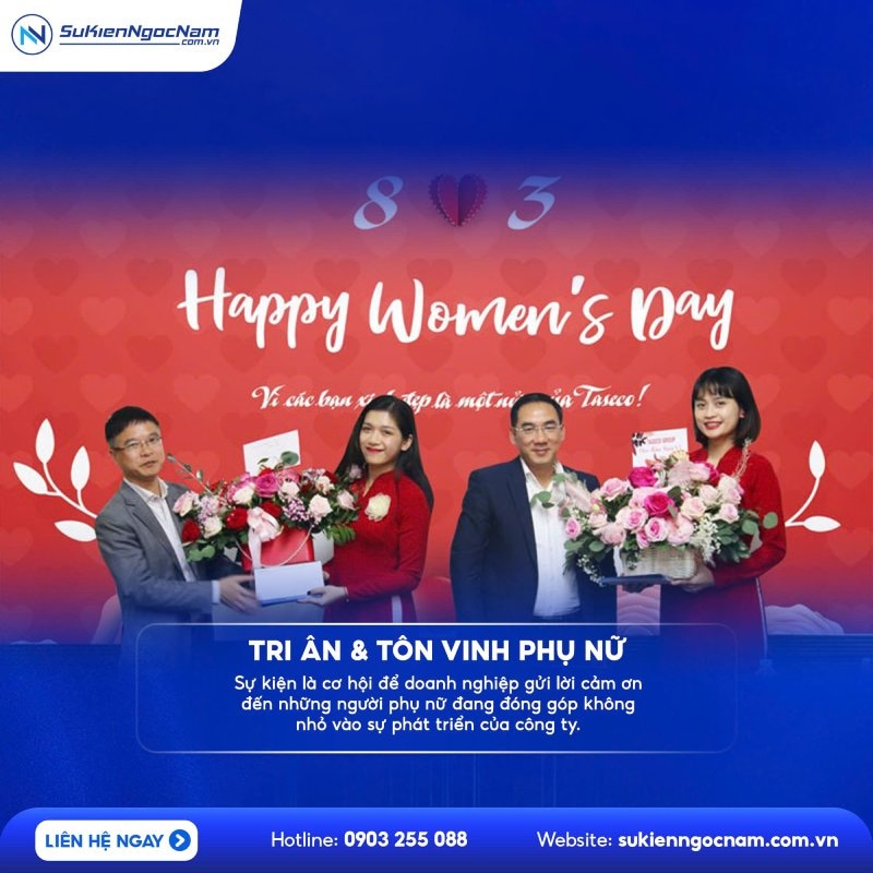 tổ chức sự kiện mừng ngày quốc tế phụ nữ