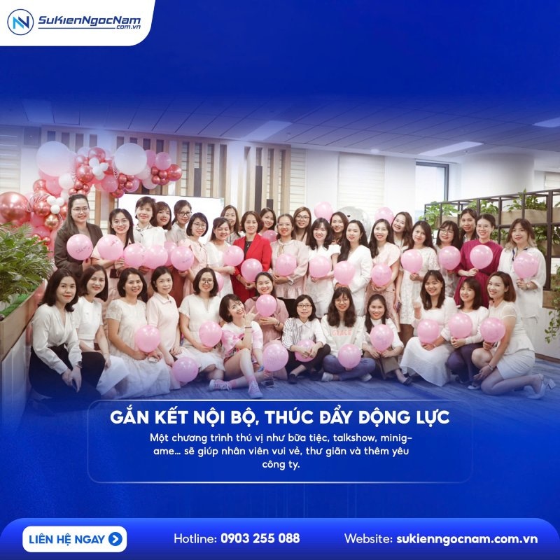 tổ chức sự kiện mừng ngày quốc tế phụ nữ