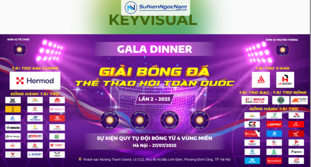 Tổ chức sự kiện Gala Dinner giải bóng đá thể thao hội toàn quốc
