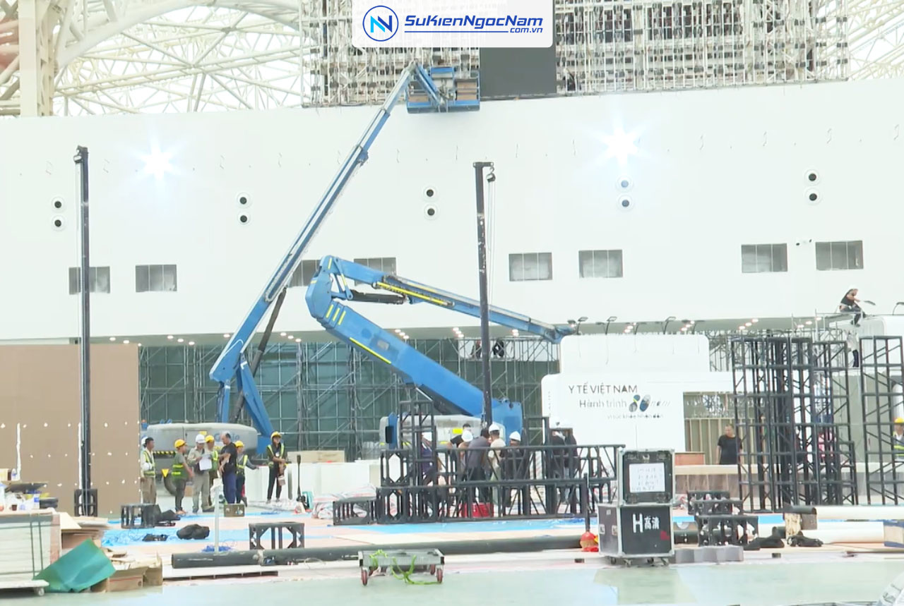 Ngọc Nam Event phối hợp KTNN gấp rút hoàn thiện Không gian trưng bày tại Triển lãm 80 năm Quốc khánh 2/9