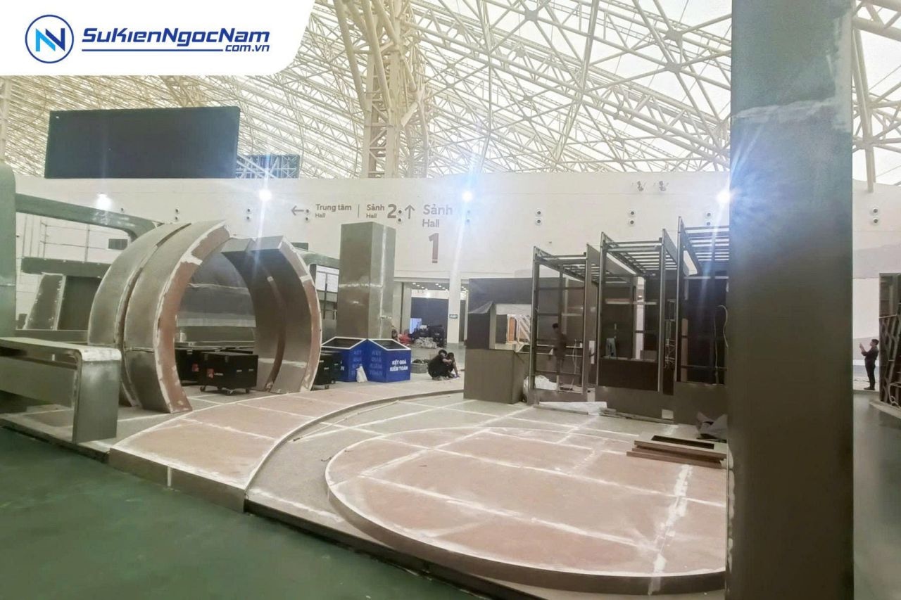 Không gian trưng bày tại Triển lãm 80 năm Quốc khánh 2/9