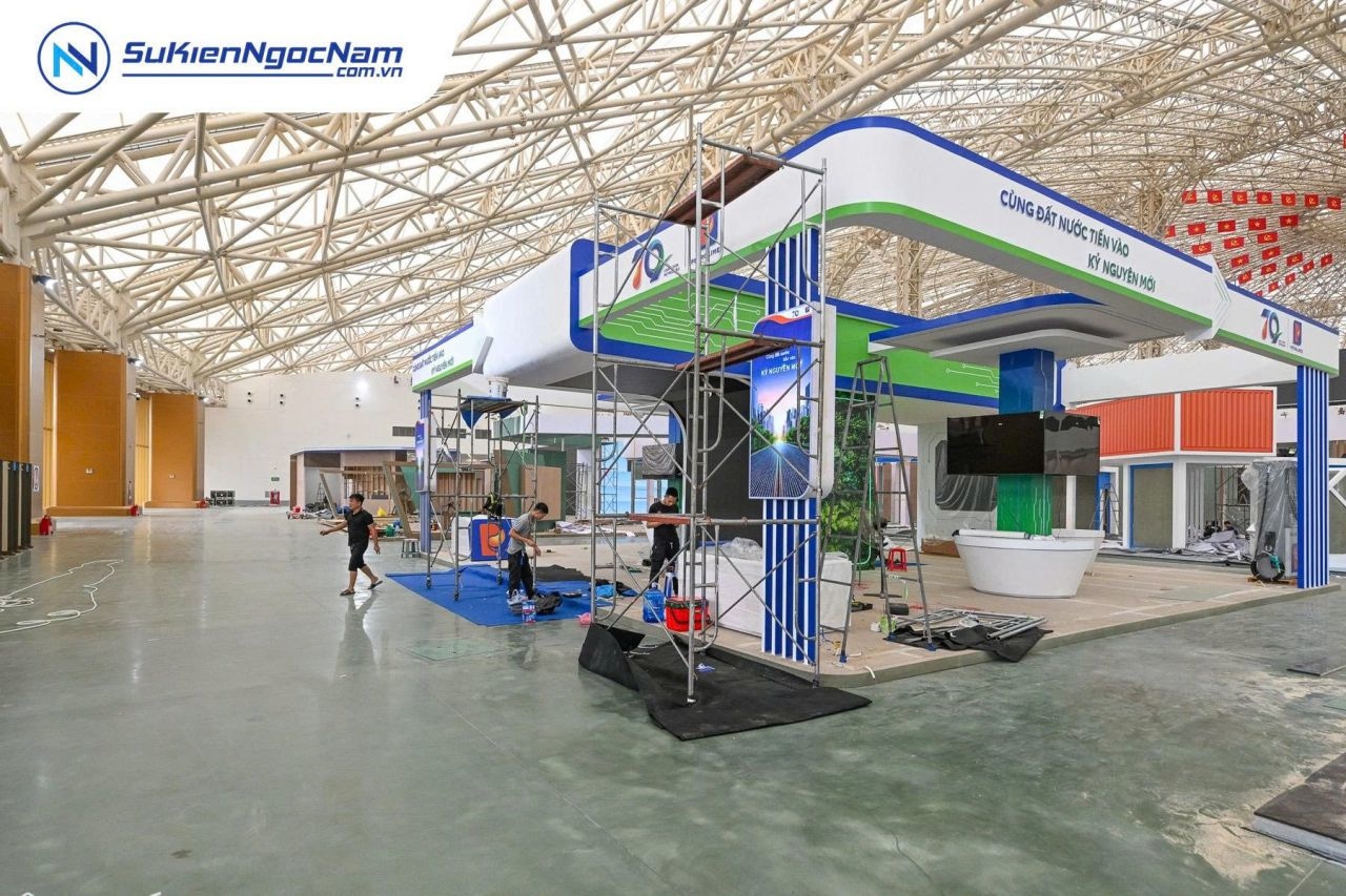 Không gian trưng bày tại Triển lãm 80 năm Quốc khánh 2/9