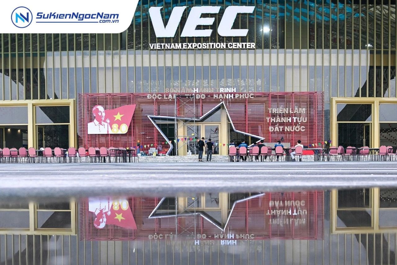 Không gian trưng bày tại Triển lãm 80 năm Quốc khánh 2/9