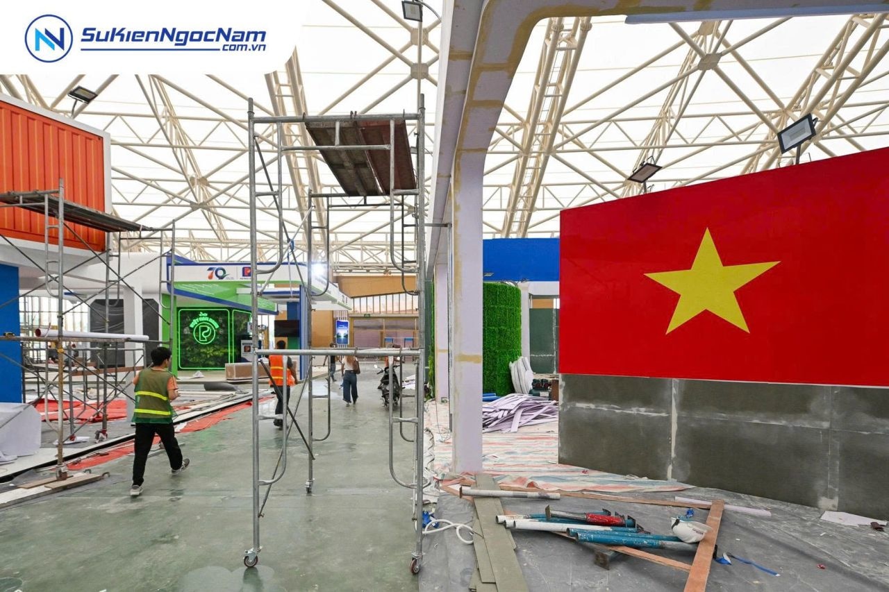 Không gian trưng bày tại Triển lãm 80 năm Quốc khánh 2/9