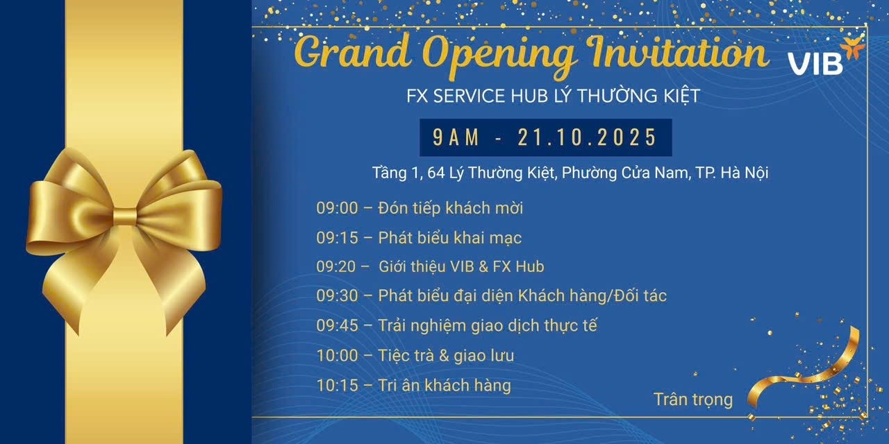 Tổ chức sự kiện khai trương dịch vụ ngoại hối
